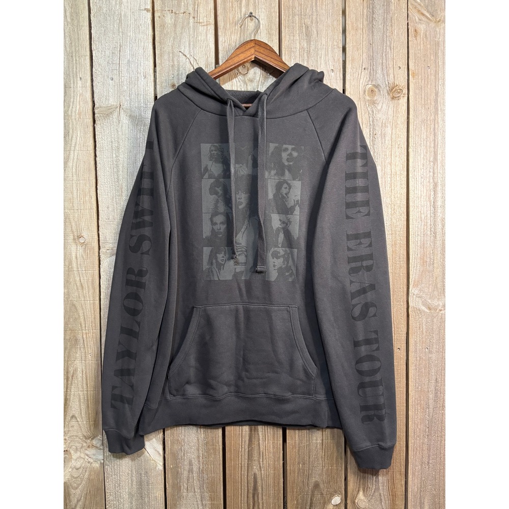Taylor Swift The Eras Tour Hoodie Charcoal Grey Concert Merch Large Eras Tour